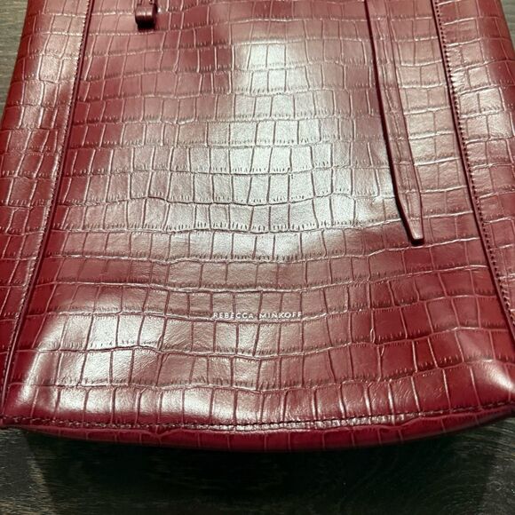 Rebecca Minkoff Red Crocodile Small Tote Bag - Picture 2 of 6